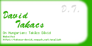 david takacs business card