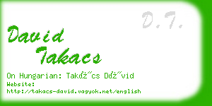 david takacs business card